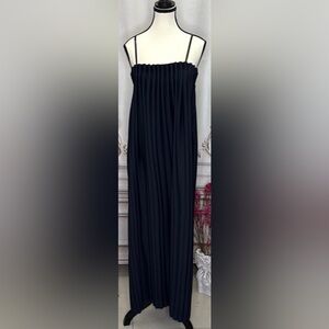 NWOT Opening Ceremony Black Pleated Maxi Dress Spaghetti Strap